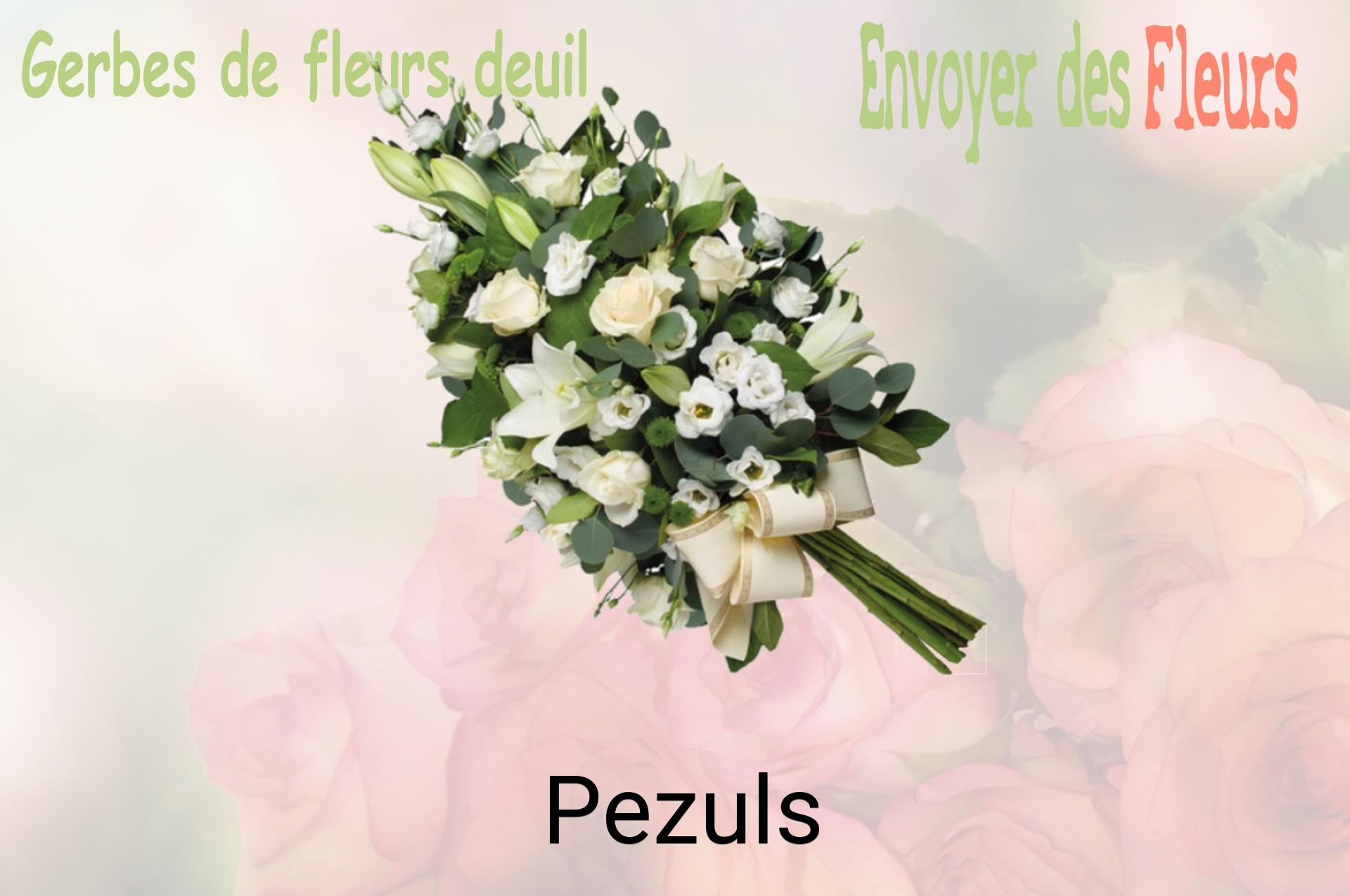 Gerbe de fleurs de deuil livrée à Pezuls